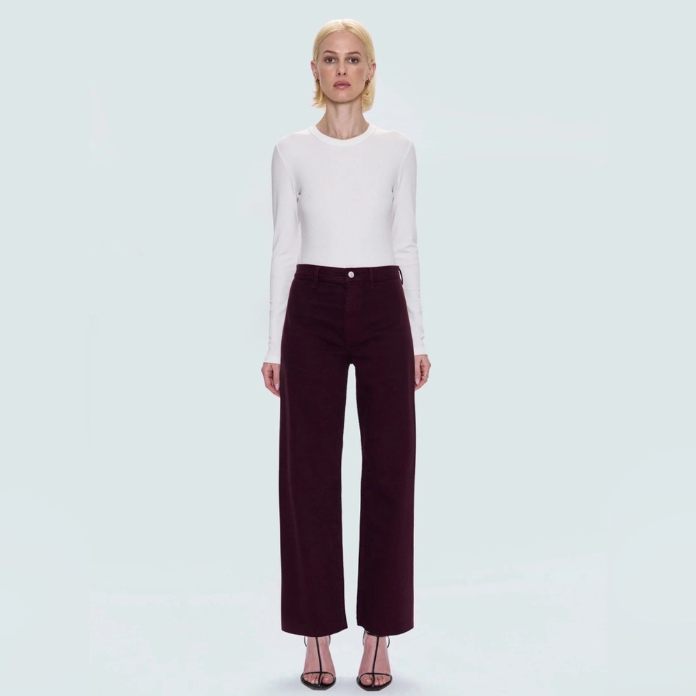Pistola Penny High Rise Wide Leg - Claret